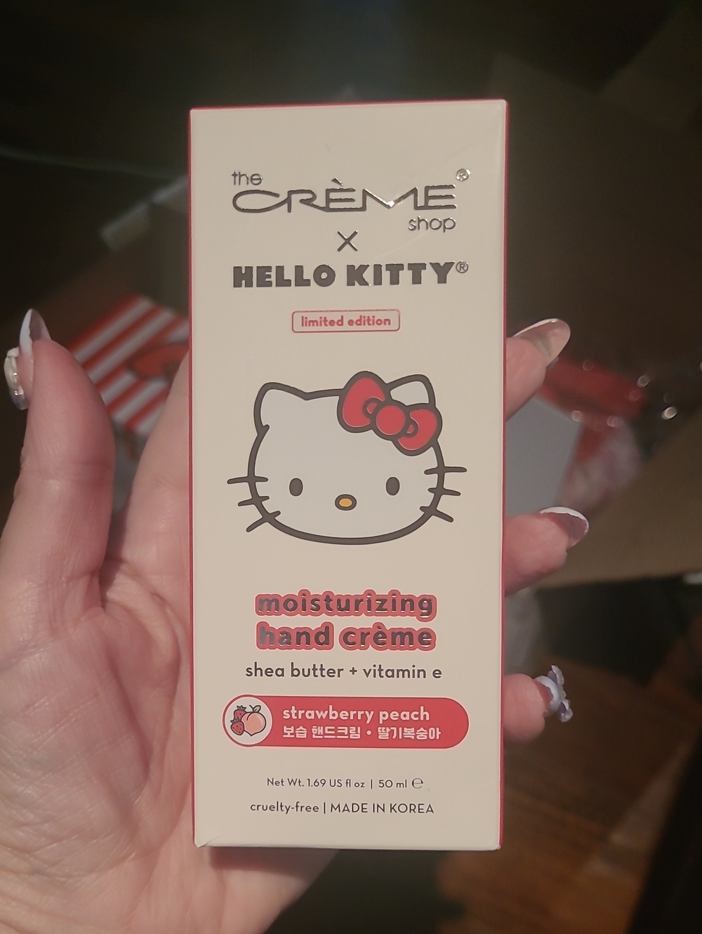 The Crème Shop x Hello Kitty Strawberry Peach Moisturizing Hand Crème - Pink